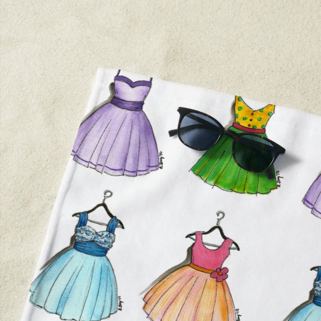 Hübsche Prom Party Kleider Retro Vintage Mode Strandtuch (Beispiel)