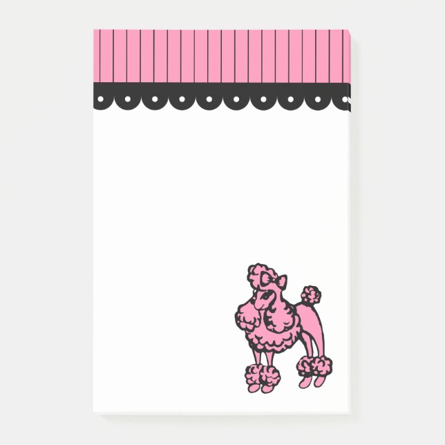 Hübsche Pudel-Post-it-Notizen Post-it Klebezettel (Vorderseite)