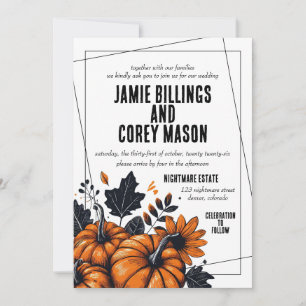 Hübsche Pumpkins Hochzeit Einladung