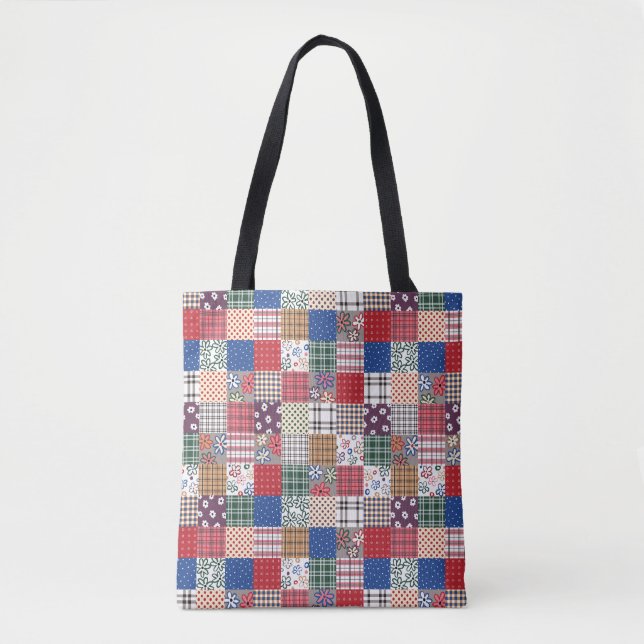 Hübsche Quilt-Universaltasche (Vorderseite)