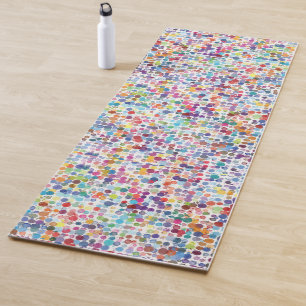 Hübsche Rainbow-farbene Paint-Drops Yogamatte