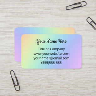 Hübsche Rainbow Gradient Business Cards Visitenkarte