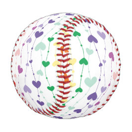 Hübsche Rainbow Hearts Pattern Girls Baseball