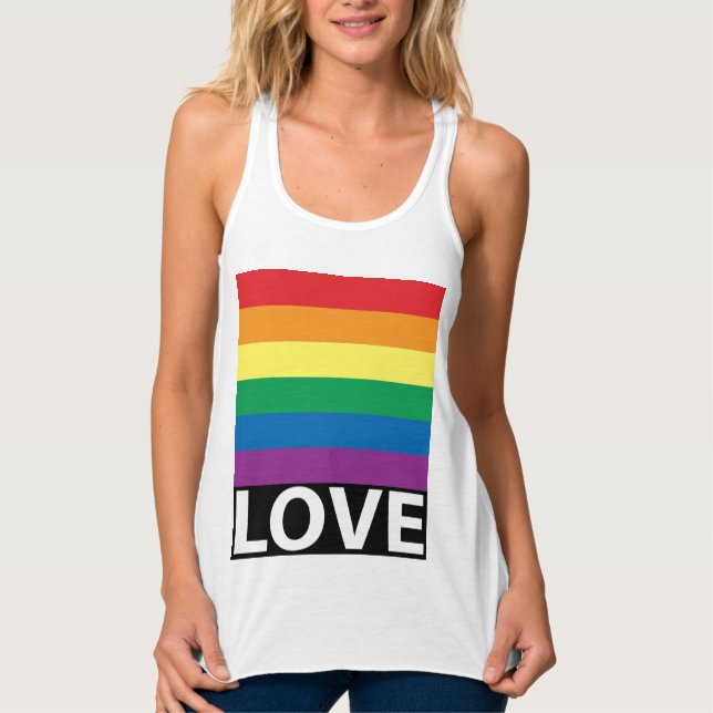 Hübsche Rainbow-Liebe, Prix, LGBT, Celebrate-Liebe Tank Top (Vorderseite)