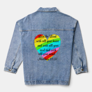 HÜBSCHE RAINBOW MATTHEW 22:37 T-SHIRTS UND APPAREL JEANSJACKE