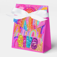 Hübsche Regenbogen-5.-Geburtstags-Geschenkbox
