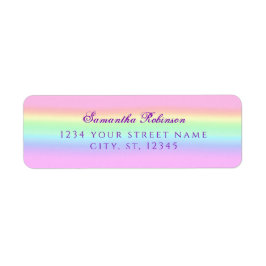 Hübsche Regenbogenfarben Rücksendeadresse