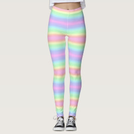 Hübsche Regenbogenfarben Streifen Leggings