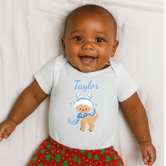Hübsche Rentiere in Blau Baby Strampler (Von Creator hochgeladen)