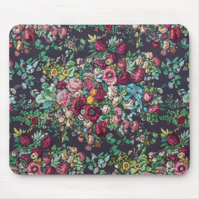 Hübsche Retro-Blume Chintz Peonies Calico Pattern Mousepad (Vorne)