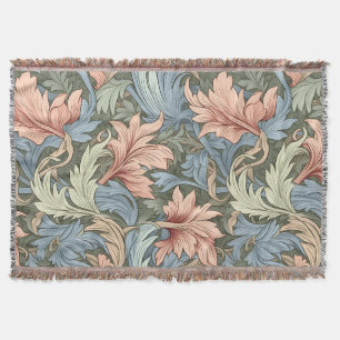 Hübsche retro botanische Kunstwerke Elegantes Auss Decke