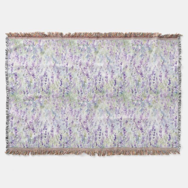 Hübsche romantische violette Blumen   Decke (Vorderseite)