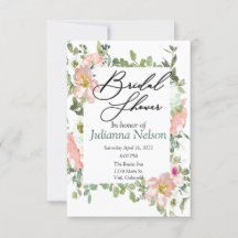 Hübsche Rosa Aquarelleinladung