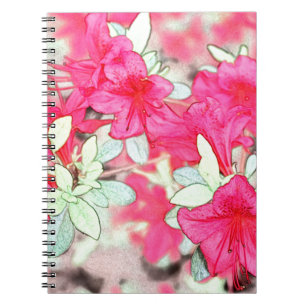 hübsche rosa Azalea Blume. Blumengarten-Pflanze Notizblock
