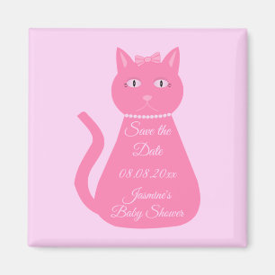 Hübsche rosa Baby Mädchen Katze Individuelle Babyp Magnet