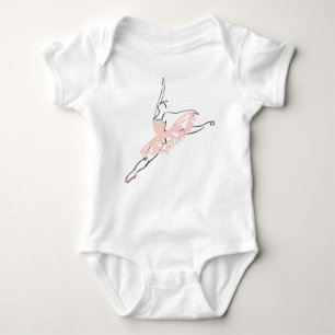 Hübsche rosa Ballerina Baby Strampler