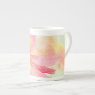 Hübsche Rosa Bläschen Knochen-China Tasse
