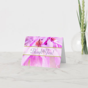 Hübsche rosa Blume Blüten Danke