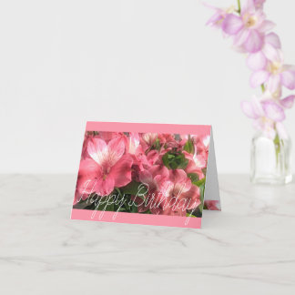 Hübsche rosa Blume Faltkarte Karte