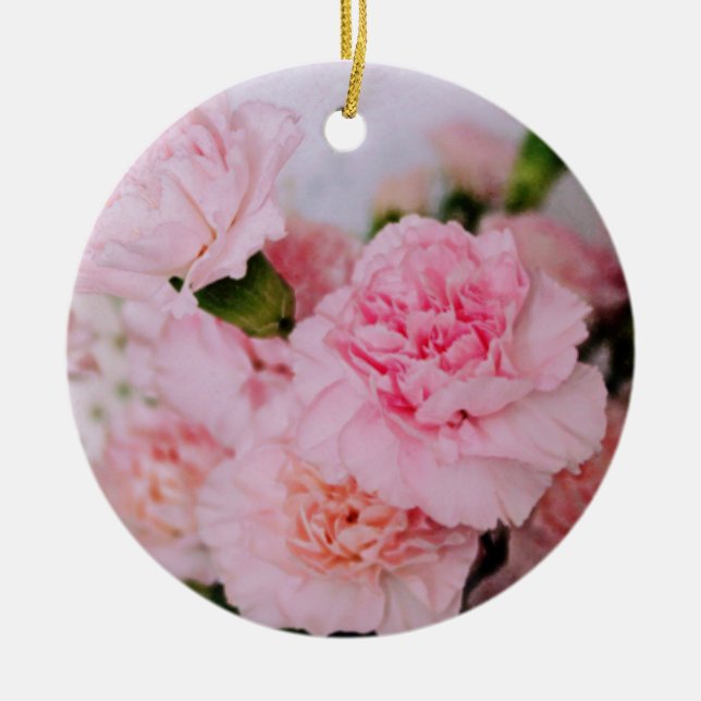 hübsche rosa Blume Keramik Ornament (Vorne)
