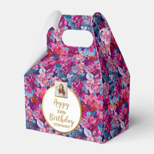 Hübsche rosa Blume, kundenspezifisches Foto, Happ Geschenkschachtel