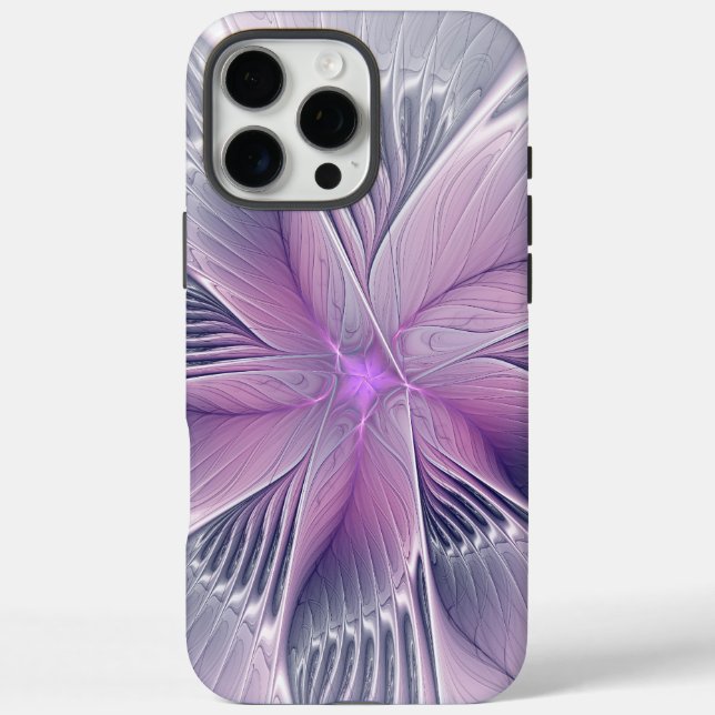 Hübsche rosa Blume Moderne Abstrakte Fraktal Kunst Case-Mate iPhone Hülle (Rückseite)