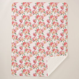 Hübsche rosa Blume Sherpadecke