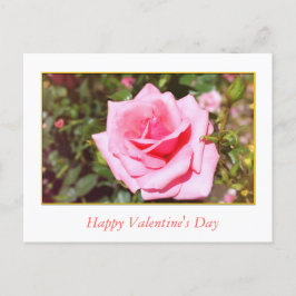 hübsche Rosa Blume und Herzenslust Valentine Feiertagspostkarte