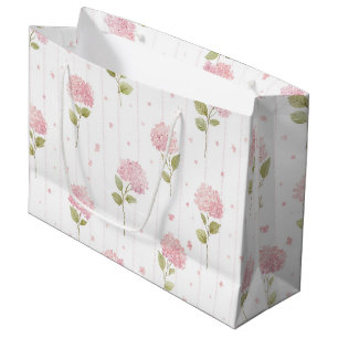 Hübsche rosa Blumen-Brautparty Große Geschenktüte
