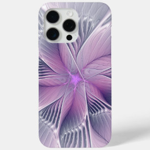 Hübsche rosa Blumen moderne abstrakte Fraktalkunst Case-Mate iPhone Hülle