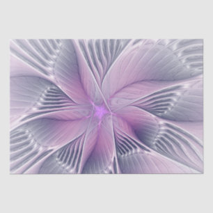 Hübsche rosa Blumen moderne abstrakte Fraktalkunst Seidenpapier
