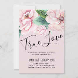 Hübsche Rosa Blumengrün Blätter Hochzeitbudget