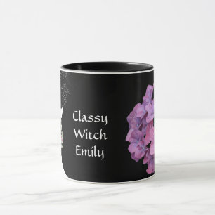 Hübsche rosa Blumenmode Mädchen Gesicht Damen Tass Tasse