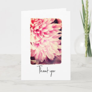 Hübsche rosa Blütenblätter Danke-Karte nach Maß Dankeskarte