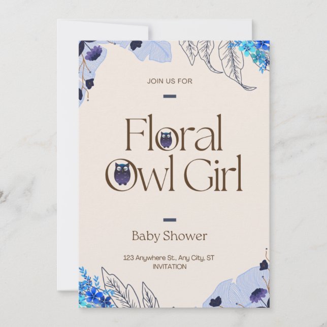 Hübsche Rosa Blütenröschchen Einladung (Vorderseite)