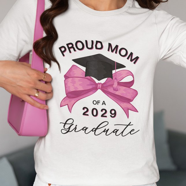 Hübsche rosa Bow Proud-Mama T-Shirt (Von Creator hochgeladen)