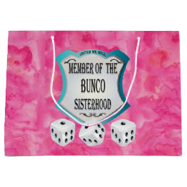 Hübsche rosa Bunco Würfel-Spaß-Mädchen-Nacht Große Geschenktüte