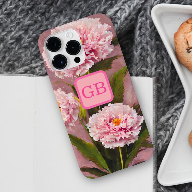 Hübsche Rosa Carnation Blume Bouquet Ölgemälde Case-Mate iPhone Hülle (Von Creator hochgeladen)