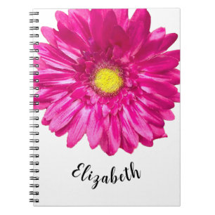 Hübsche Rosa daisy Blume individuelle Name Frauen Notizblock