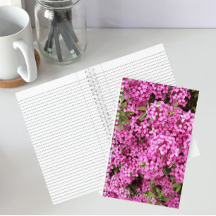 Hübsche rosa Daphne-Blüten Notizbuch
