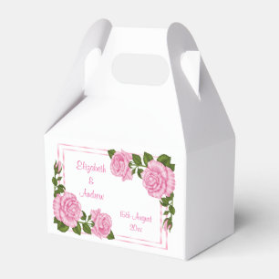 Hübsche rosa Eckbouquets Hochzeit Geschenkschachtel