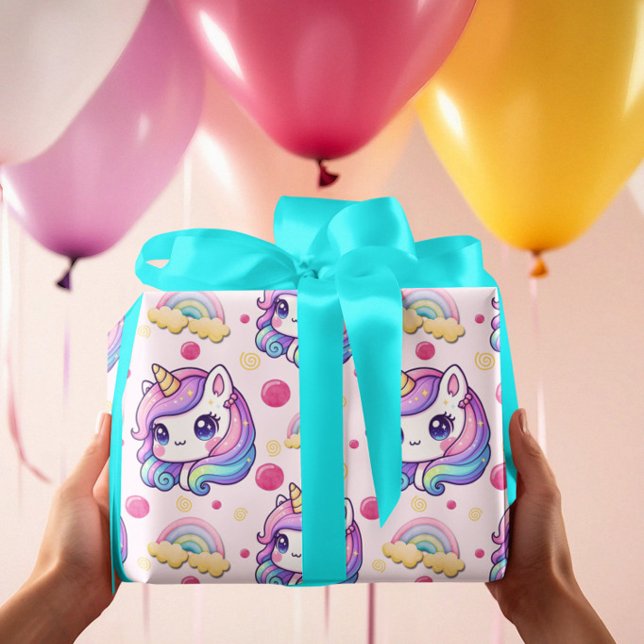 Hübsche rosa Einhörner  Geschenkpapier Set (Von Creator hochgeladen)