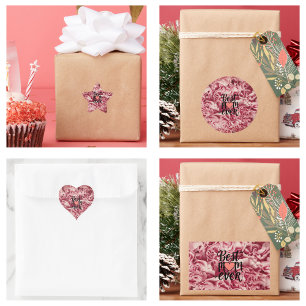 Hübsche rosa elegante beste Mutter aller Zeiten fl Stern-Aufkleber