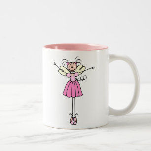 Hübsche rosa Engels-Ballerina-Tasse Zweifarbige Tasse