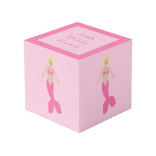 Hübsche rosa Fantasie Mermaid Custom Foto Upload Würfel