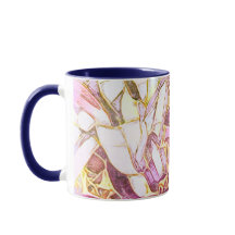 Hübsche Rosa Farben und Imitate Gold Blume