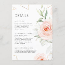 Hübsche rosa Farbtöne Geometrische Hochzeitsdetail