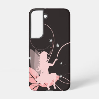 Hübsche rosa Fee und Sterne Samsung Galaxy Hülle