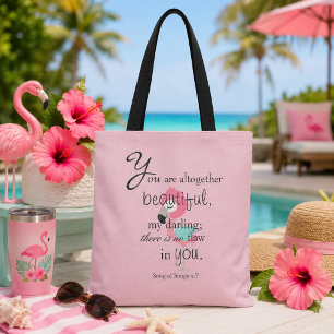 Hübsche rosa Flamingo Bibelvers