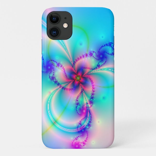 Hübsche rosa Fraktal-Blume Case-Mate iPhone Hülle (Rückseite)